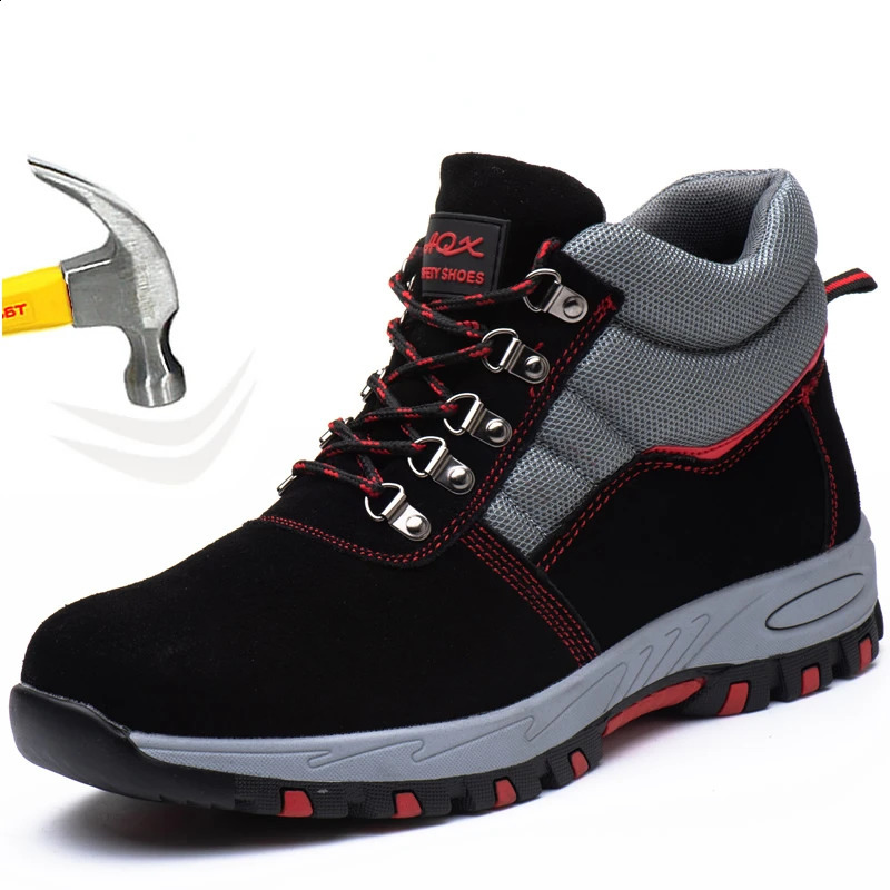 High Quality Men Steel Toe Cap Safety Boots Work Shoes Men Puncture-Proof Work Boots Safety Shoes Male Work Shoes Men 240904