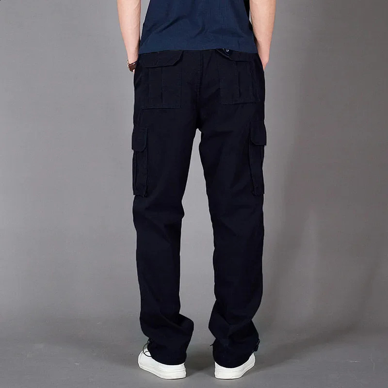 Men Cotton Cargo Pants Function Pants Army Green Mens Casual Outdoor Sports Trousers Y2K Clothing Spring Autumn 240911