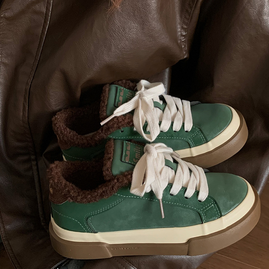 2024 Fashion Plush Thick Sole Board Shoes for Women d734