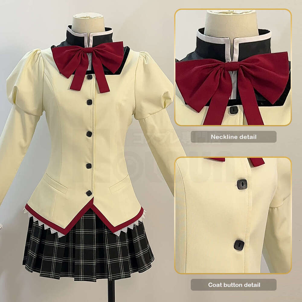 HOLOUN Puella Magi Magica Anime Kaname Madoka Cosplay Costume Jk Skirt Shirt Akemi Homura Tomoe Mami Miki Sayaka Sakura