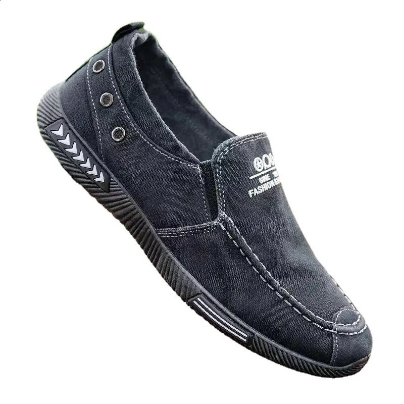 Denim Mens Canvas Shoes Slip on Sneakers Male for Summer Outdoor Driving Moccasin Trendy Vintage Loafers Shoes for Men 240909CJ