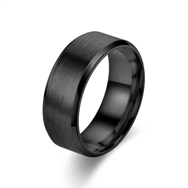 6 Colors Classic 8mm Tungsten Mens Ring Surface Brushed Stainless Steel for Women Wedding Band Couples Jewelry Accessories 240906