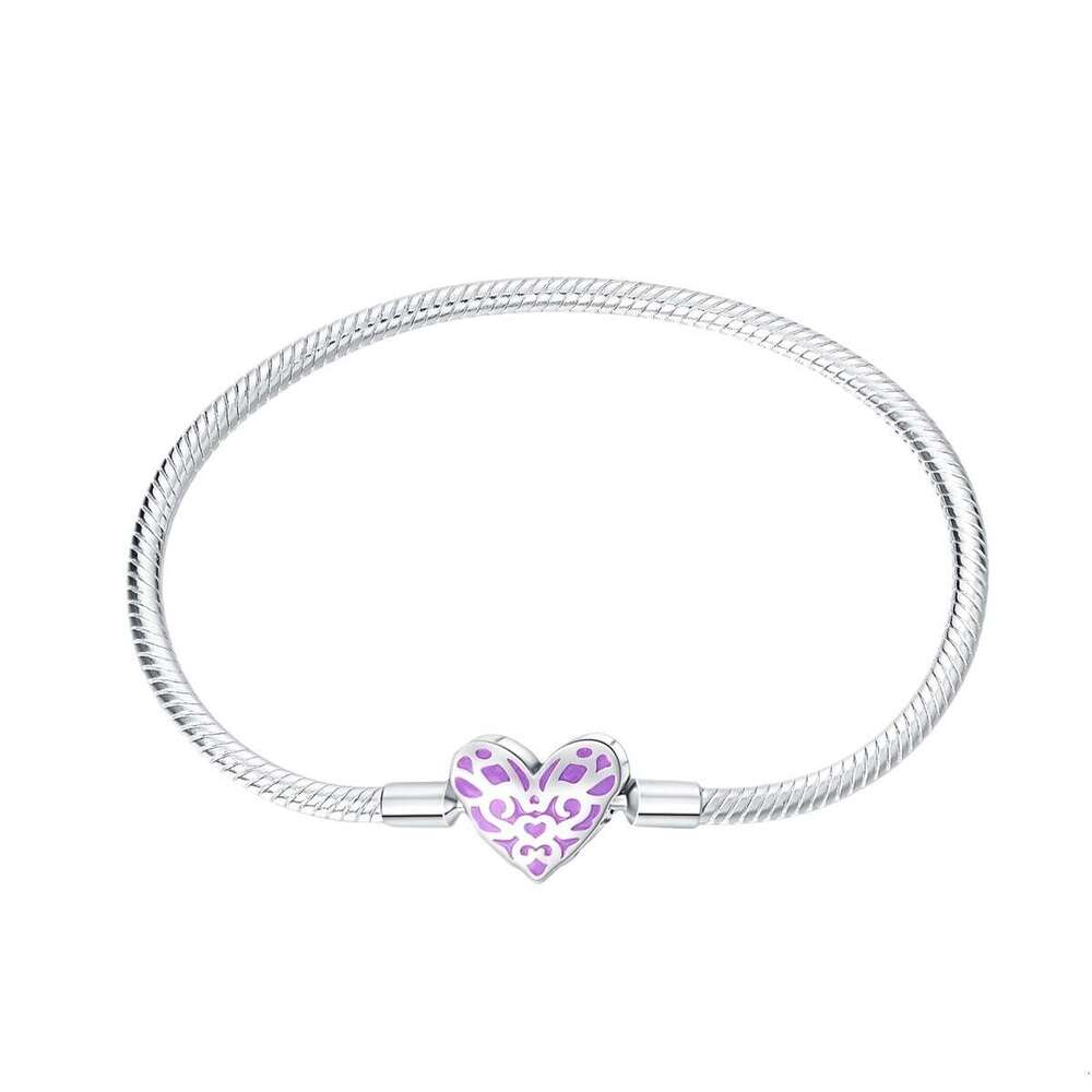 New 925 Sterling Silver Halloween bracelet With heart clip Fit Charms Silver 925 Original Bracelet DIY Jewelry Making For women Gifts