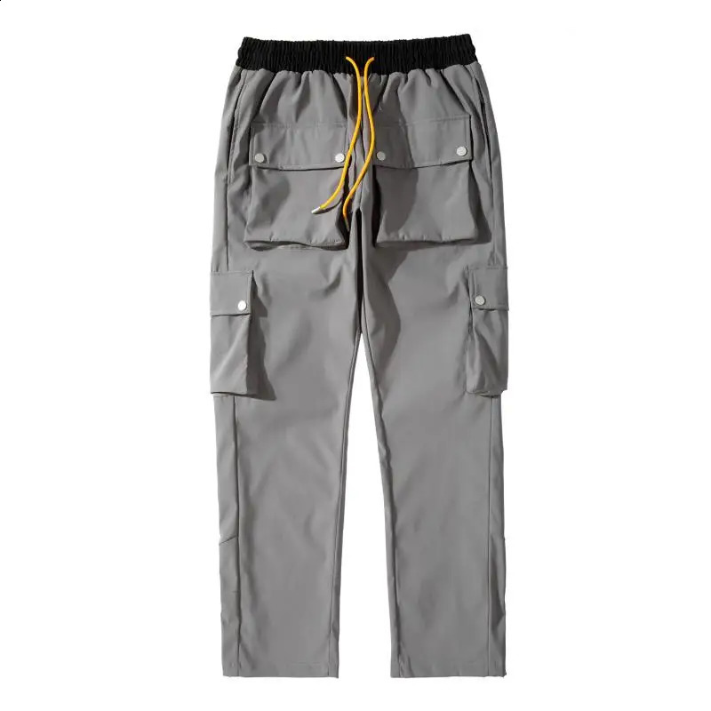 High Street Functional Hip Hop Cargo Pant Harajuku Fashionable Multi-pocket Cargo Trousers Men Women Streetwear Loose Casual 240911