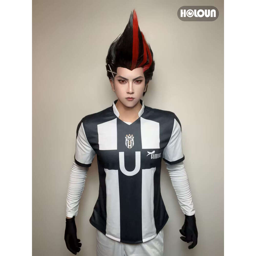 HOLOUN Blue Lock Manga Anime Niko Barou Aiku Sendou Snuffy Lorenzo Aryu Cosplay Costume Wig Rose Net Football Uniform Halloween