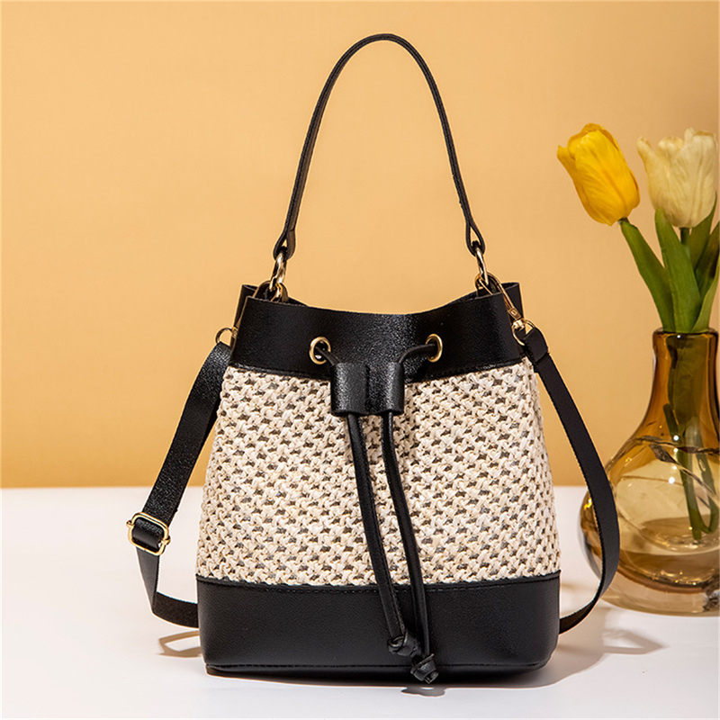 High Capacity Women Tote Ladies Casual Solid Color Shoulder Bag Foldable Reusable Women Shopping Beach Bag