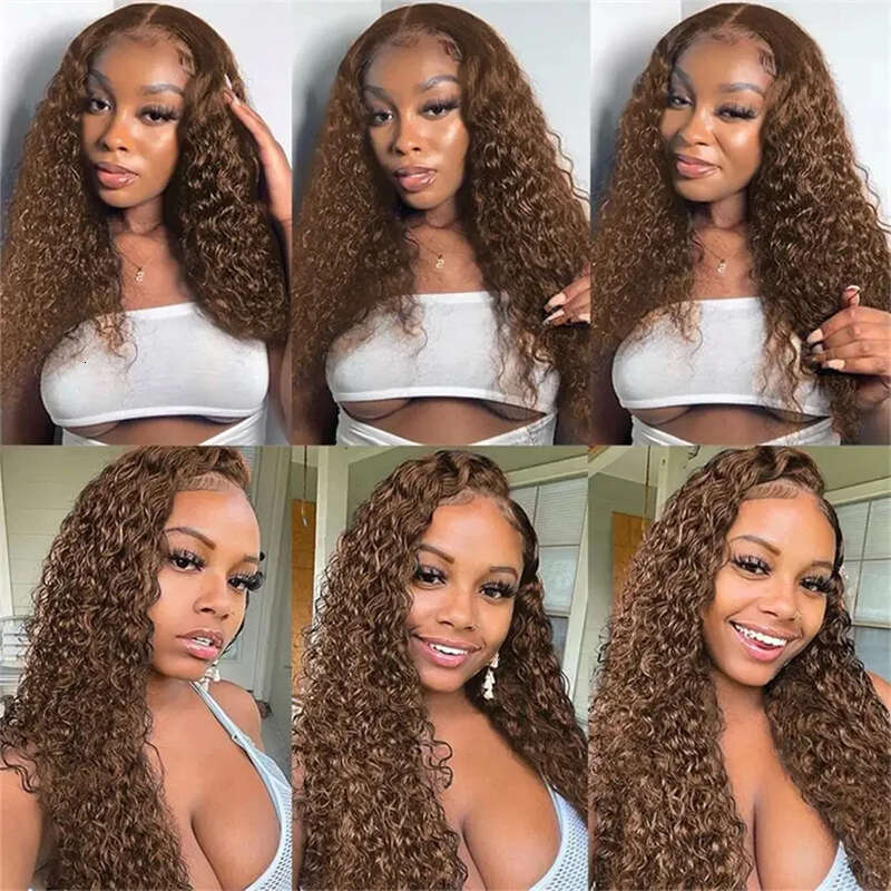 26 Inch Long Kinky Curly 180% Density Blonde Brown HD Lace Front Wig For Black Women Baby Hair Glueless Synthetic Preplucked