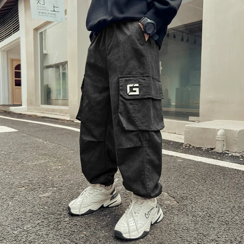 Children Cargo Pants Boys Spring Autumn Casual Pants Kids Cotton Long Trousers Teenagers Clothing Sweatpants 6 8 10 12 14 Years 240906