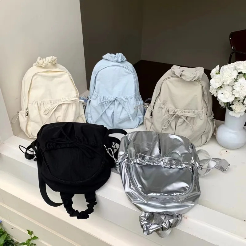 Xiuya Korean Style Womens Backpack Fashionable and Elegant Student Small Travel Backpack Lightweight and Leisure Womens Bag 240912