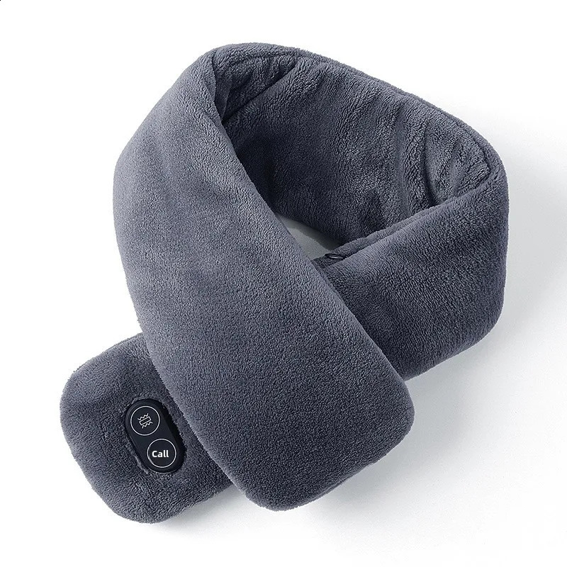 Charging Heating Mens and Womens Winter Scarf Shawl Foreign Trade Intelligent Heating Solid Color Vibration Massage Neck Warme 240909