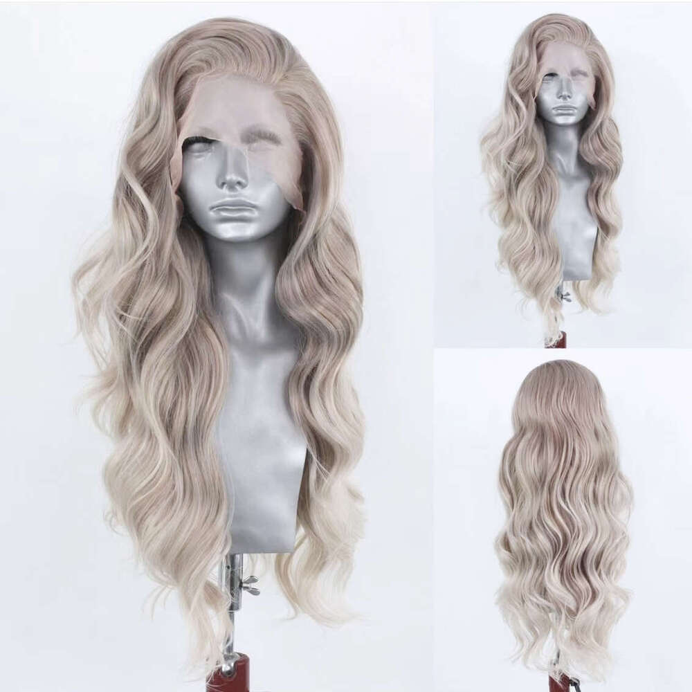 AIMEYA Blonde Wig For Women Ombre Color Lace Front Wigs Highlights Natural Looking Synthetic Hair Heat Resistant Daily Use