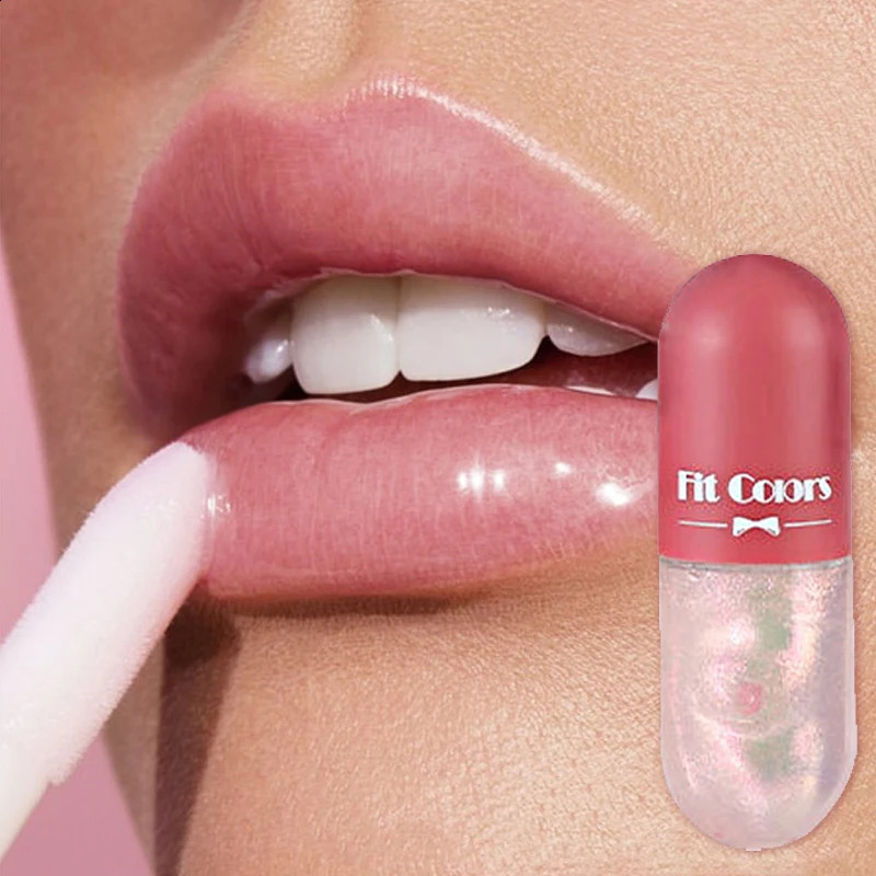 Mini Capsule Liquid Lip Blam Moisturizing Transparent Color Changing Plumping Oil Mirror Jelly Gloss Cosmetic 240911