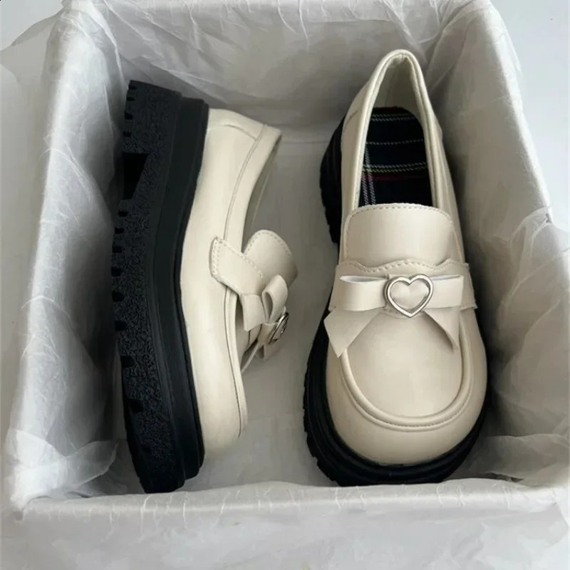 Womens High Heels Mary Janes Shoes Lolita Dress Shoes Womens Autumn Loafers Female er Spring Walking Pump Zapatillas 240914