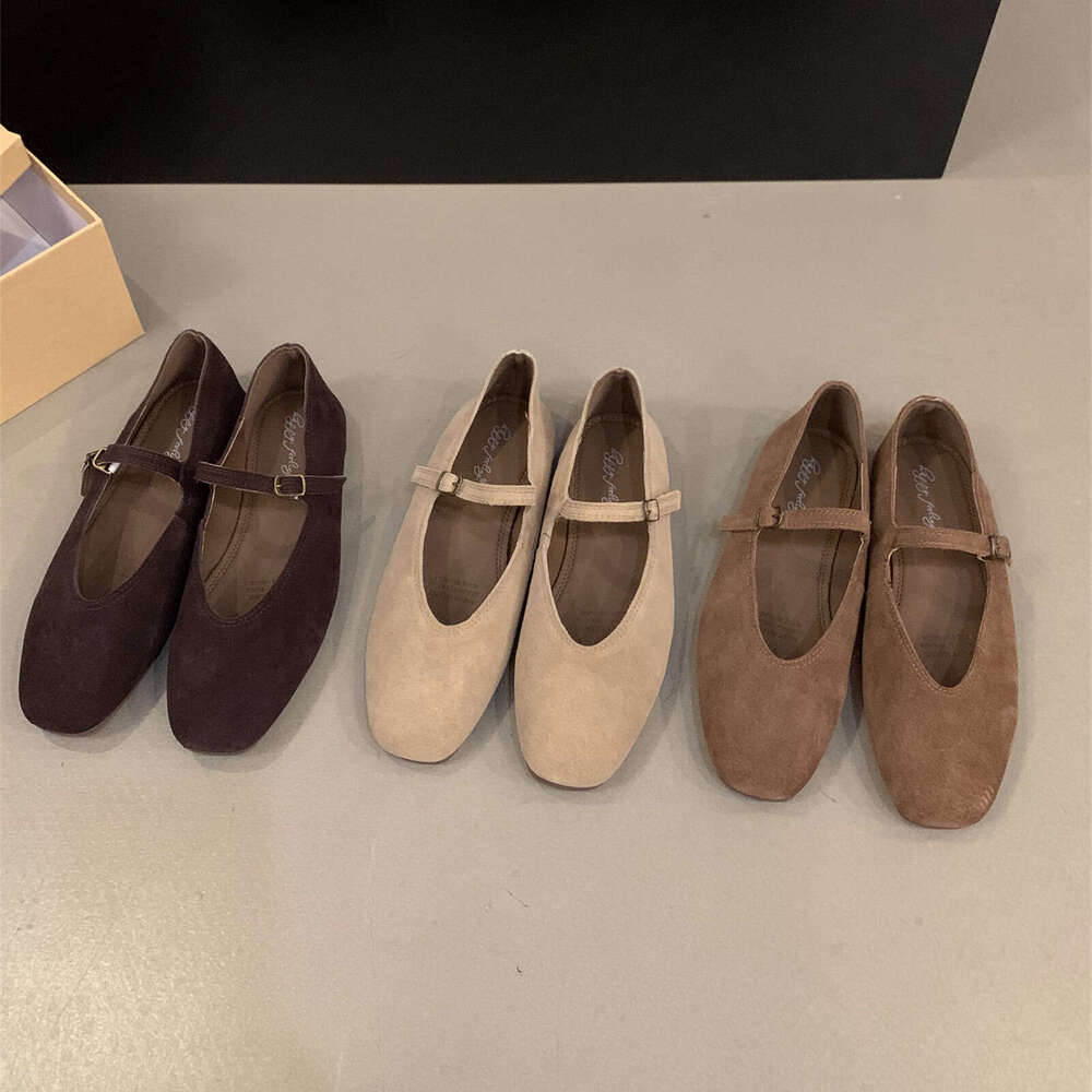 2024 Bailamos Spring New Brand Women Flats Round Toe Shallow Slip On Ladies Casual Ballet Soft Leather Eelgant Dress Shoes free shipping shoes
