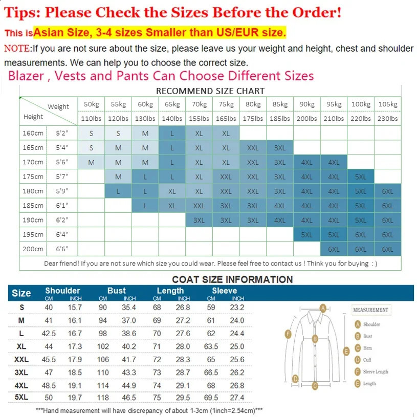 S-6XL Blazer Vest Pants High-end Solid Color Formal Business Office Suit Three-piece Set Groom Wedding Show Dress Party 250214