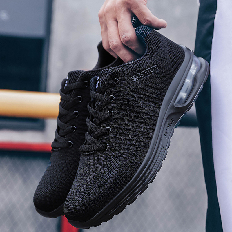 Men Sports Shoes Flying Woven Mesh Breathable Soft Sole Comfort Sneakers Free shipping