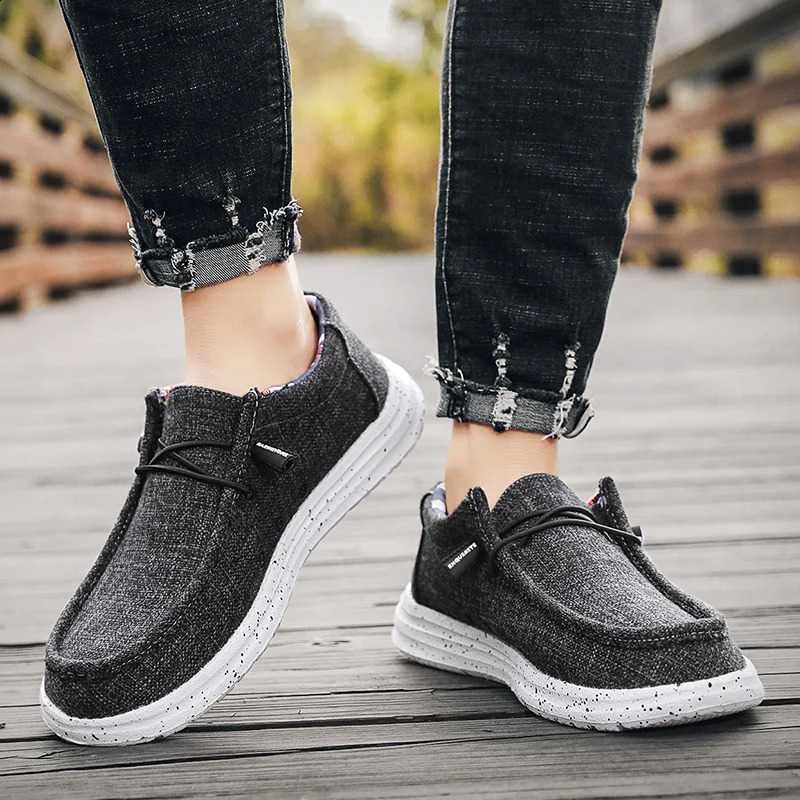 Men Shoes Soft Slip on Loafers For Men Moccasins Male Driving Shoes Classics Canvas Sneakers 240909