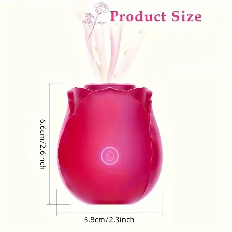 Rose Shape Vagina Sucking Vibrator Intimate Good Nipple Sucker Oral Licking Clitoris Sex Stimulator G Spot Vibrators for Woman 240914