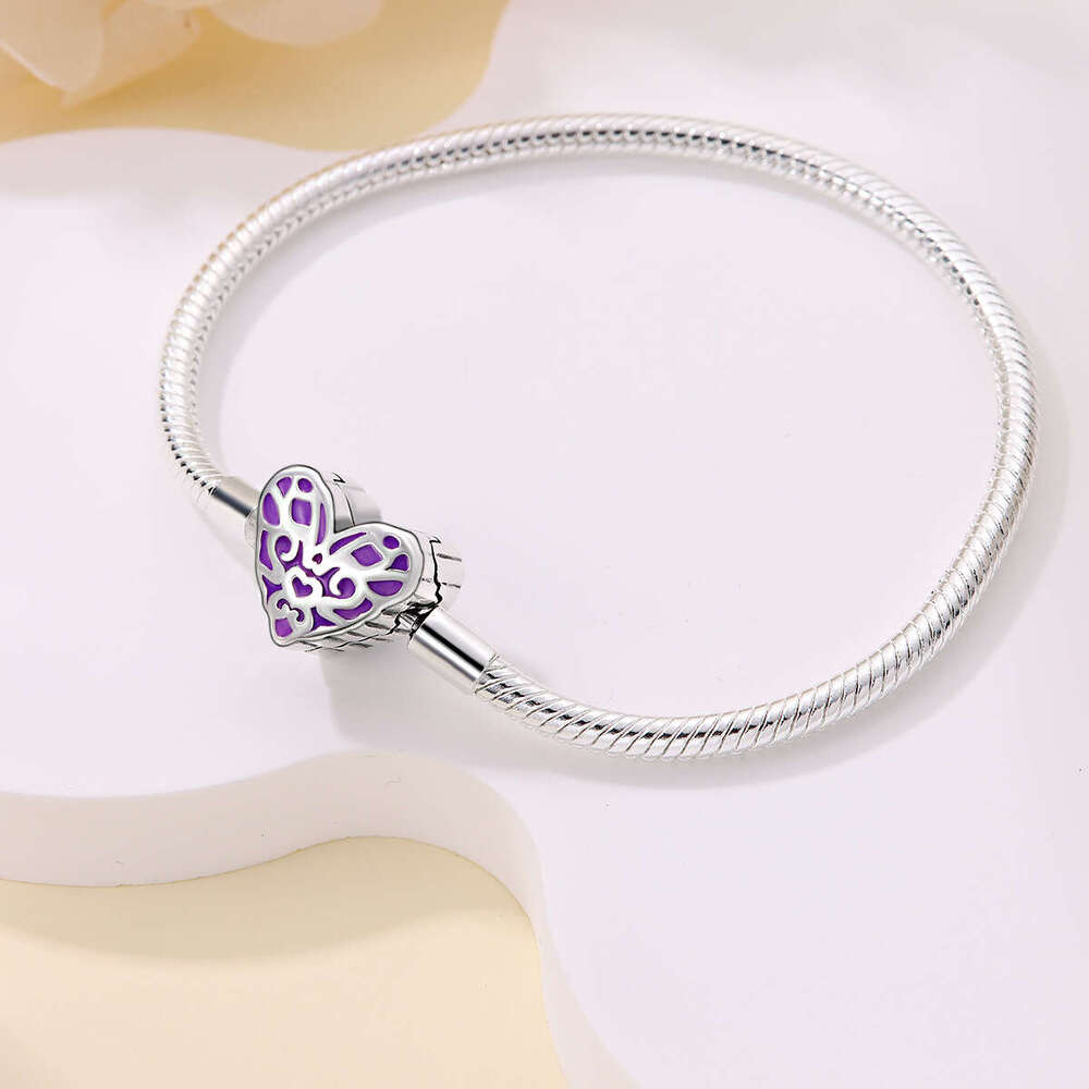 New 925 Sterling Silver Halloween bracelet With heart clip Fit Charms Silver 925 Original Bracelet DIY Jewelry Making For women Gifts