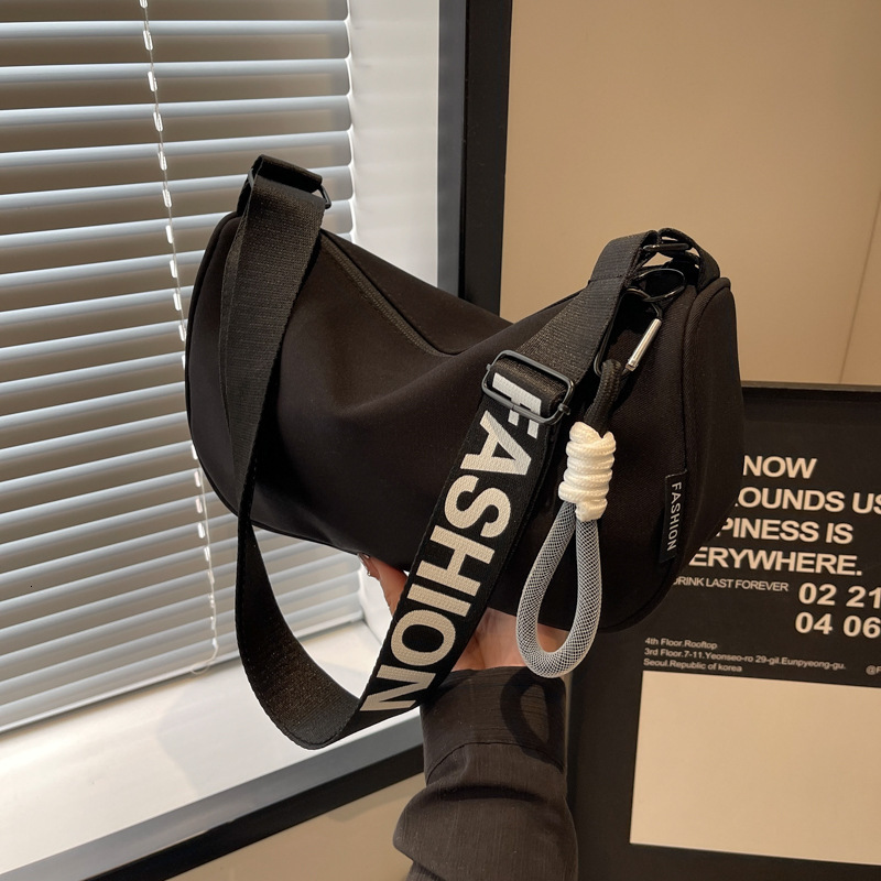 Waterproof Oxford Cloth Large Capacity Crossbody Bag Suitable For Women's Niche New Multifunctional Leisure Sports Style Blue And White Shoulder 