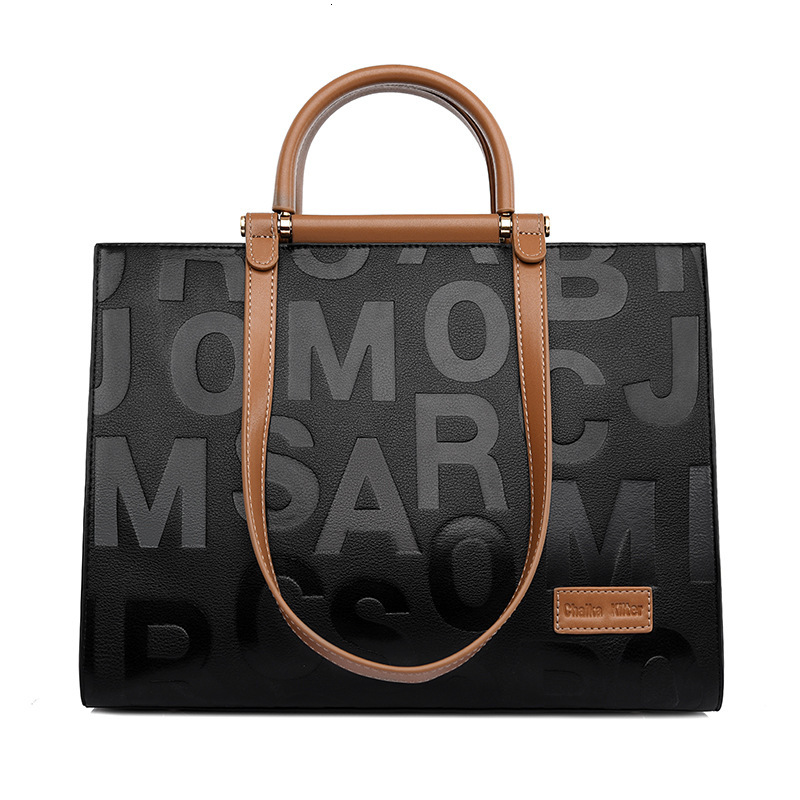 New Designer Bag Handbag Fashionable Commuting Large Capacity Emed Letter Women's Handbag Adjustable Shoulder Tote Bag Trendy