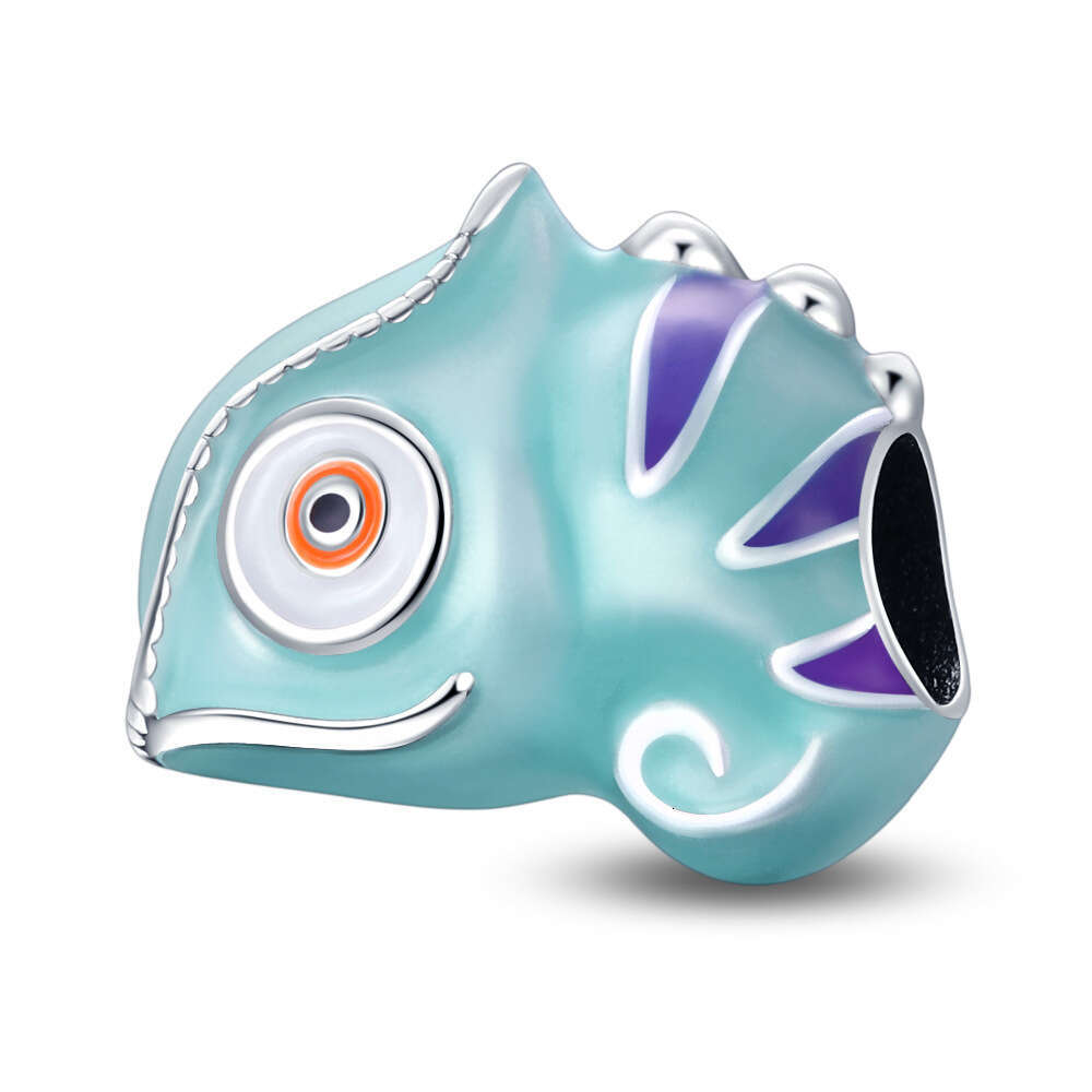 New 925 Sterling Silver Charm Colorful chameleon bead Fit Charms Silver 925 Original Bracelet DIY Jewelry Making For women Gifts