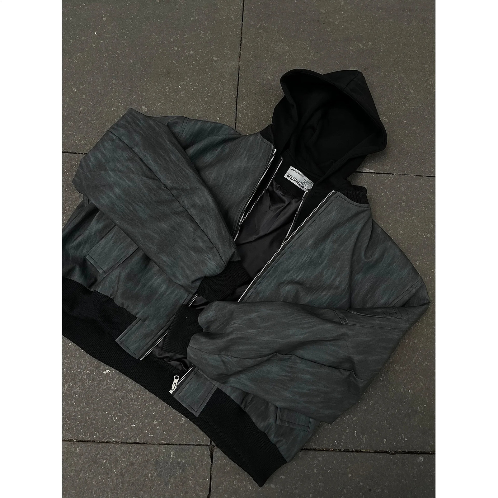 UMI MAO American Retro Work Jacket Mens 2024 Spring Autumn Two-piece Hooded Leather Jacket Top 240905
