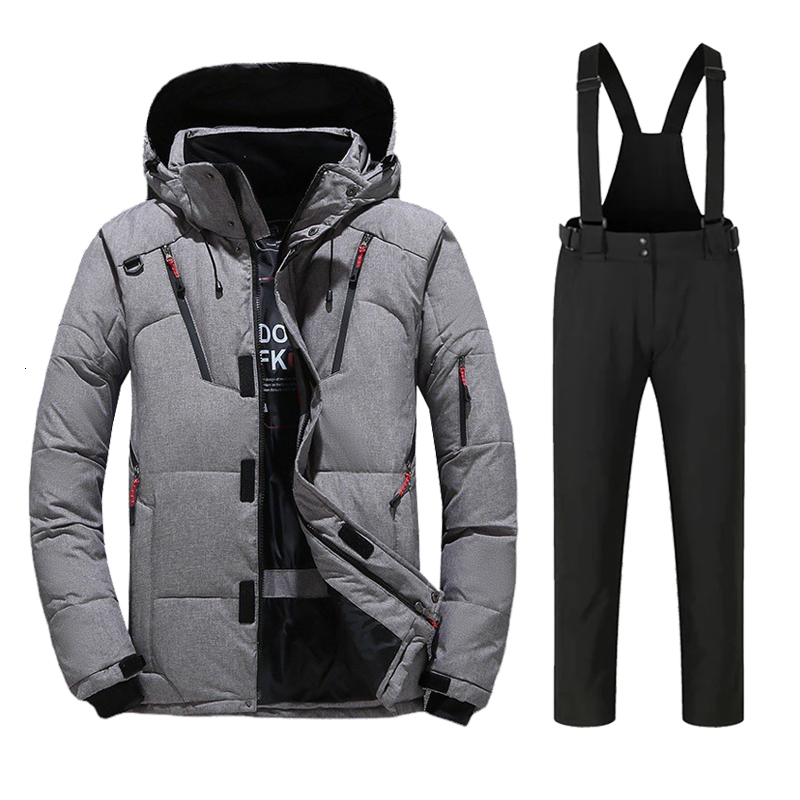 New Ski Suit Men Winter Snow Parkas Warm Windproof Outdoor Sports Skiing Down Jackets And Pants Male Snowboard Wear Overalls