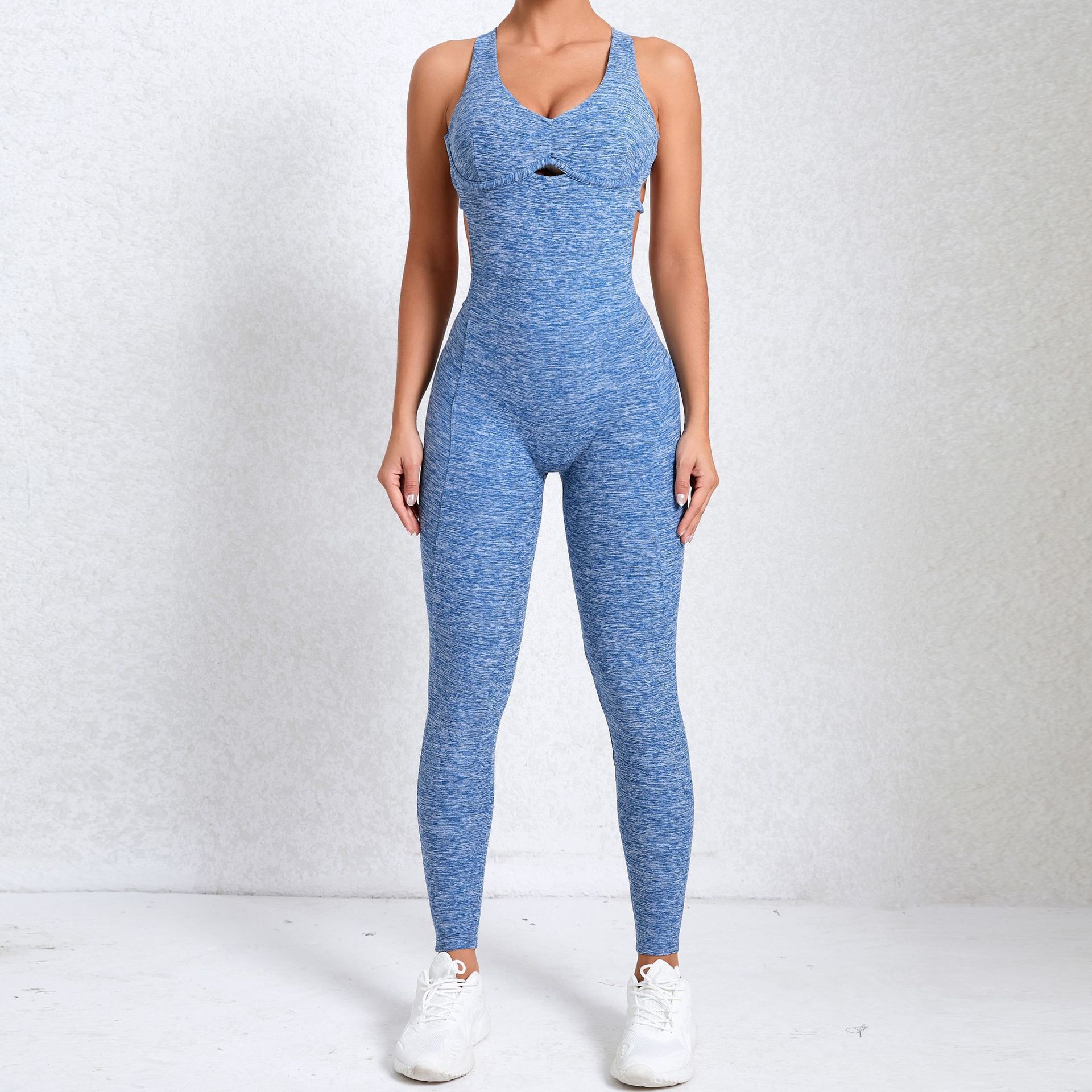 Sporty Jumpsuit Sportwear Push Up Gym Set Women Fiess Overalls 2024 Sport Outfit For Woman Sportswear Yoga Clothes PINK