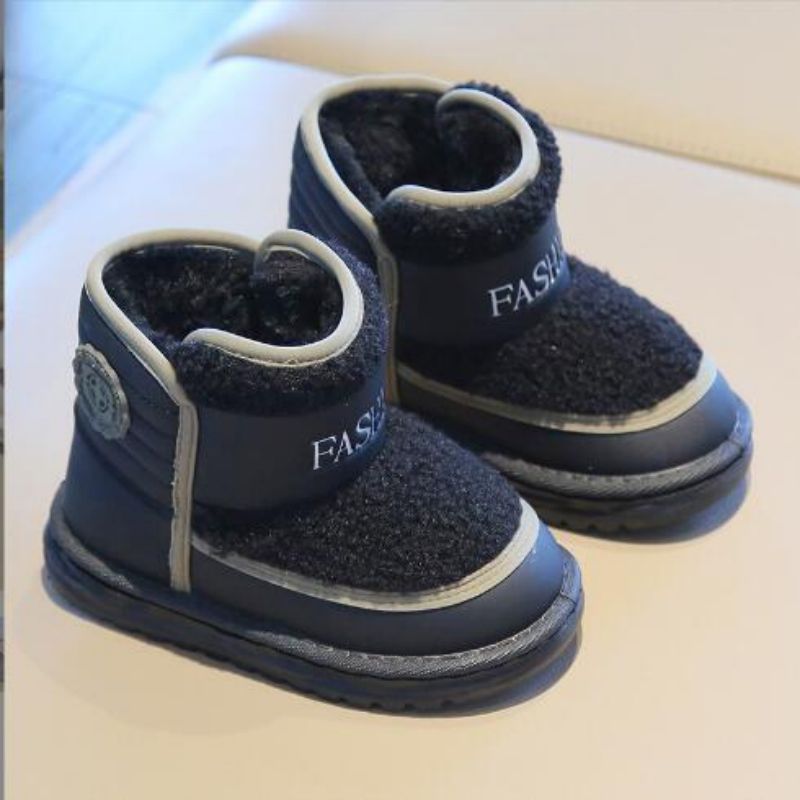 Children's Thick Fleece Snow Boots - Unisex Winter Edition with Warm Material for 2024