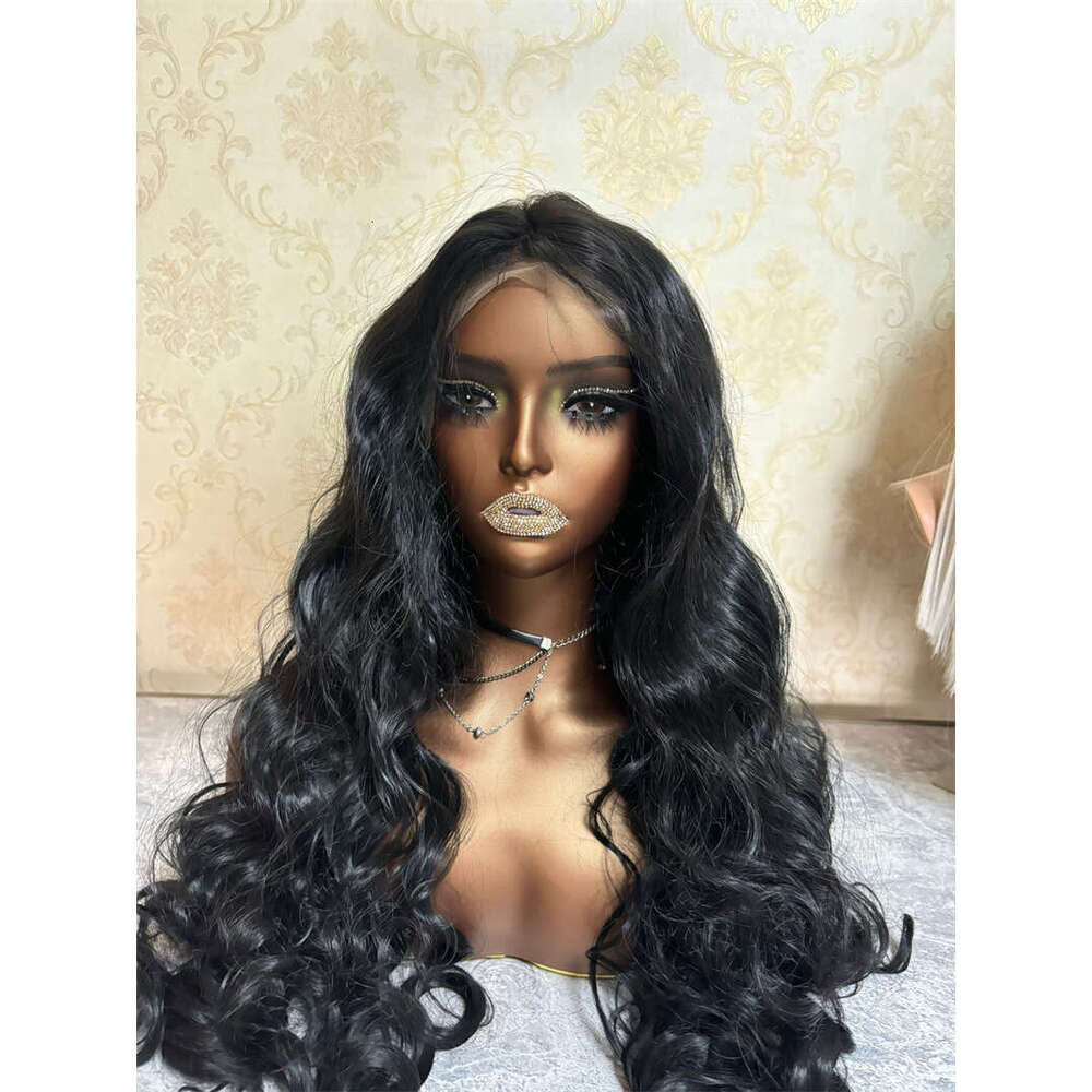 13X4 Synthetic Pre Plucked 180 Density 26 Inch HD Body Wave Lace Front For Black Women Glueless Wigs