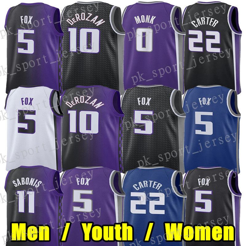 De'Aaron Fox DeMar DeRozan Basketball Jersey Domantas Sabonis Keegan Murray Devin Carter Malik Monk JaVale McGee Chris Webber Jason Williams 2024 City Edition Shirt
