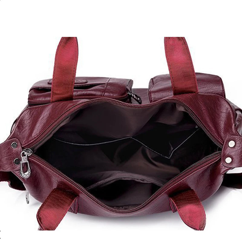 Shopping Handbags Female Shoulder Bags PU Leather Crossbody for Women Large Capacity Messenger Bag 240914
