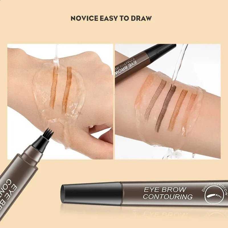 4 Point Eyebrow Pencil Enhance Eyebrow Waterproof Liquid Eyebrow Pen Natural Makeup Long Lasting Makeup Fashion Girl Brow Pencil 240914