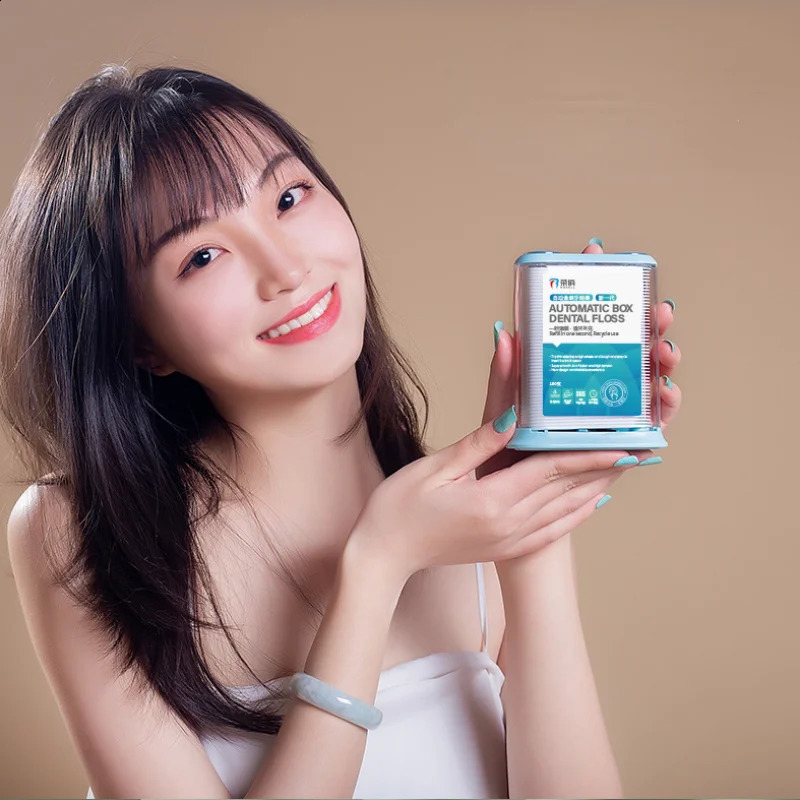 Automatic Dental Floss Picks Dispenser Pop-up Flossers Holder Floss Dispenser- Reusable Dental Pick Dispenser Clean Teeth 240905