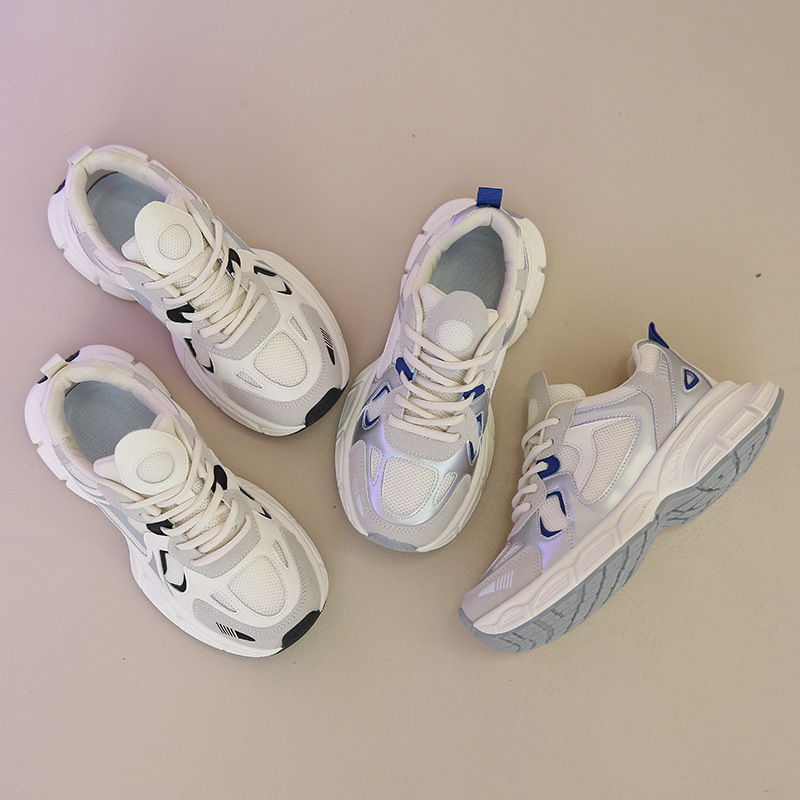 Women Sports Thick Sole Clunky Shoes Mesh Breathable Sneakers Versatile fashion