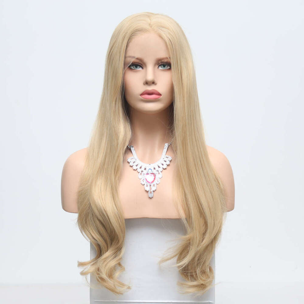 AIMEYA Honey Blonde Front Wigs Long Wave Synthetic Lace Natural Haire Wig Heat Resistant Daily Use