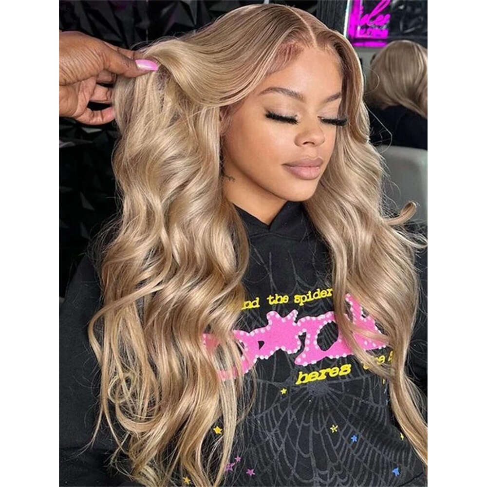 13X6 Highlight HD Lace Frontal Wigs For Women Body Wave Human Hair Pre Plucked 13X4 Honey Blonde Huamn Hairlace Front Wig