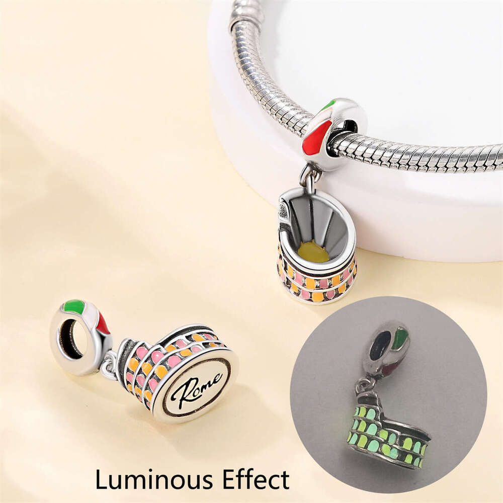 New 925 Sterling Silver Pendant Charm Architectural Series Romantic Cape Lighthouse Bead Fit Charms Silver 925 Original Bracelet DIY Jewelry Making Fo