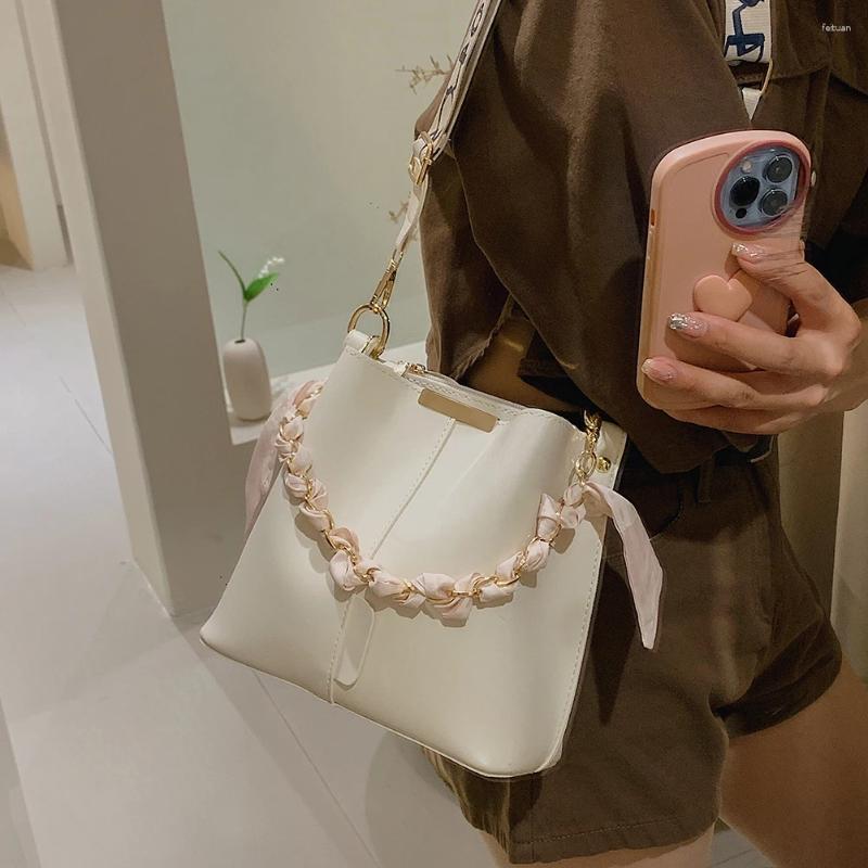 3 Bag Chain Shoulder PU Leather Trendy Crossbody Large Capacity Top Handle With Wide Strap For Women 4