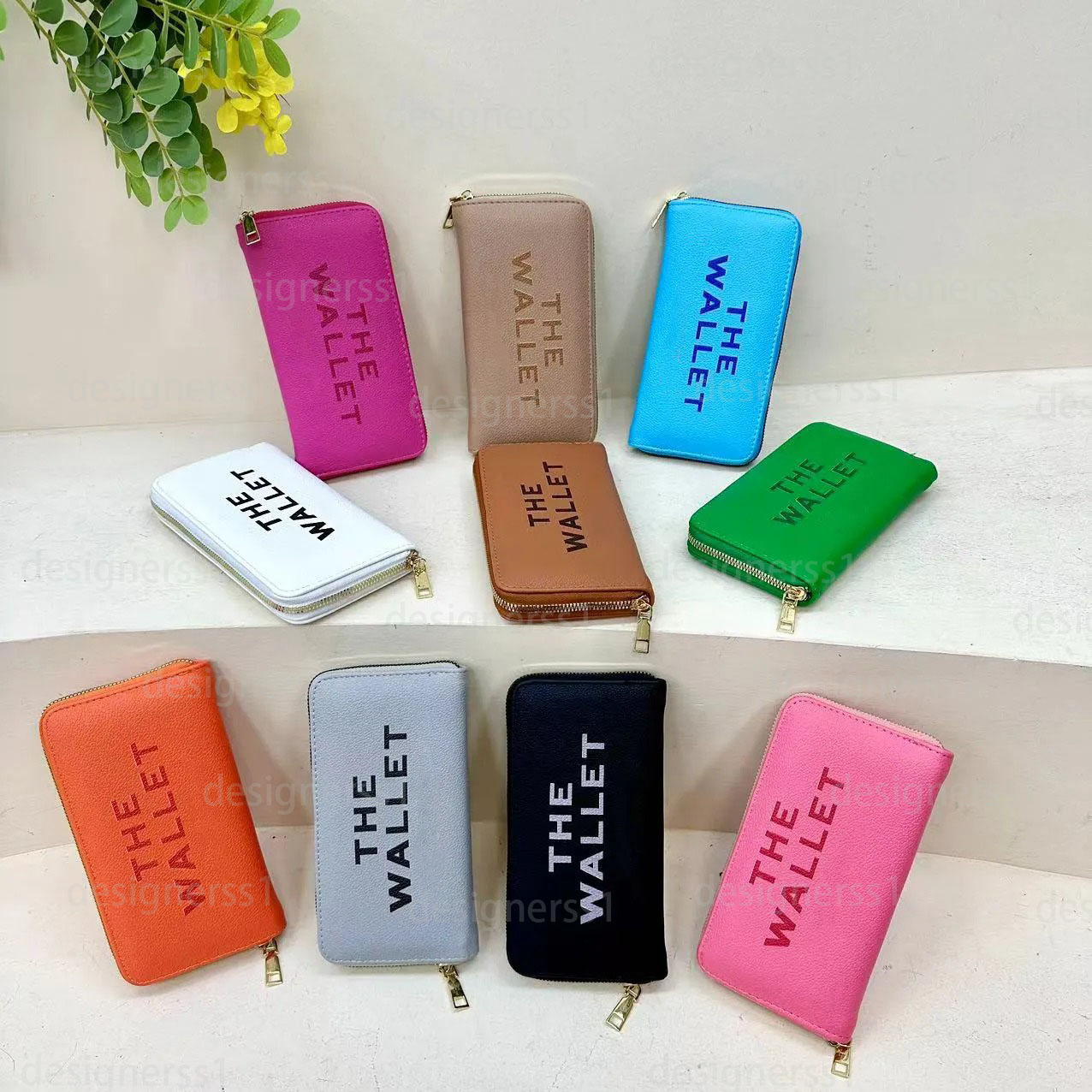 Designer The wallet fashion Leather Brand wallets luxury Credit Card Holder purse bags fashion gold Hardware new coin purses Holding colors high quality