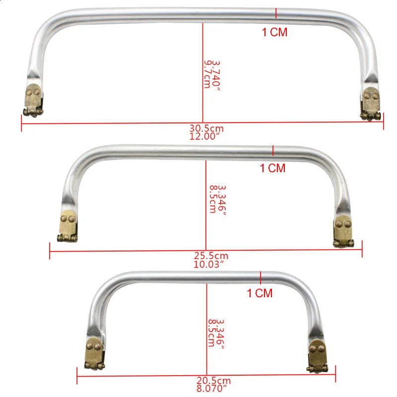 10PCS 20-30cm Metal Frame For Purse Doctor Aluminium Tube Handle bag Accessories Clutch Parts 3 Colour 240909