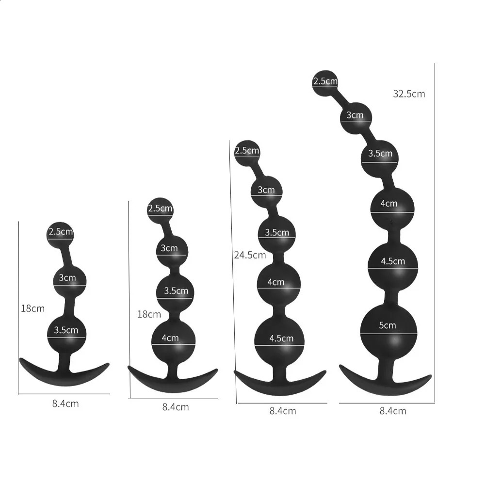 3456 Giant Anal Bead Hard Silicone Ball Sex Toy Suitable for Female Male Prostate Massage 240914
