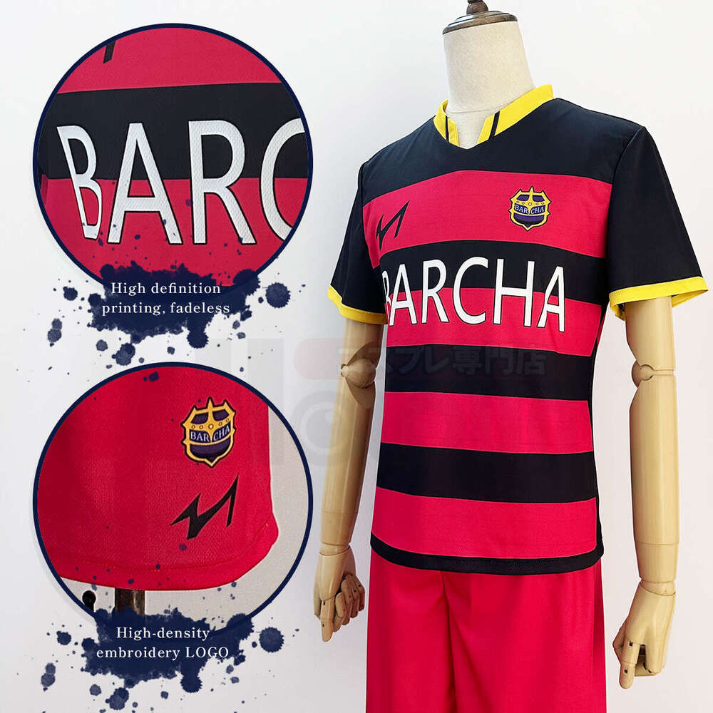 HOLOUN Blue Lock Anime FC Barcha Bachira Otoya Lavinho Cosplay Costume Wig Embroidery Football Uniform Halloween 3Pcs Set