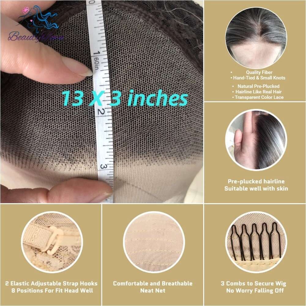 Highlight 13X3 Synthetic For Women Brown Loose Wave Ombre Blonde Short Bob Front Hd Lace Wigs