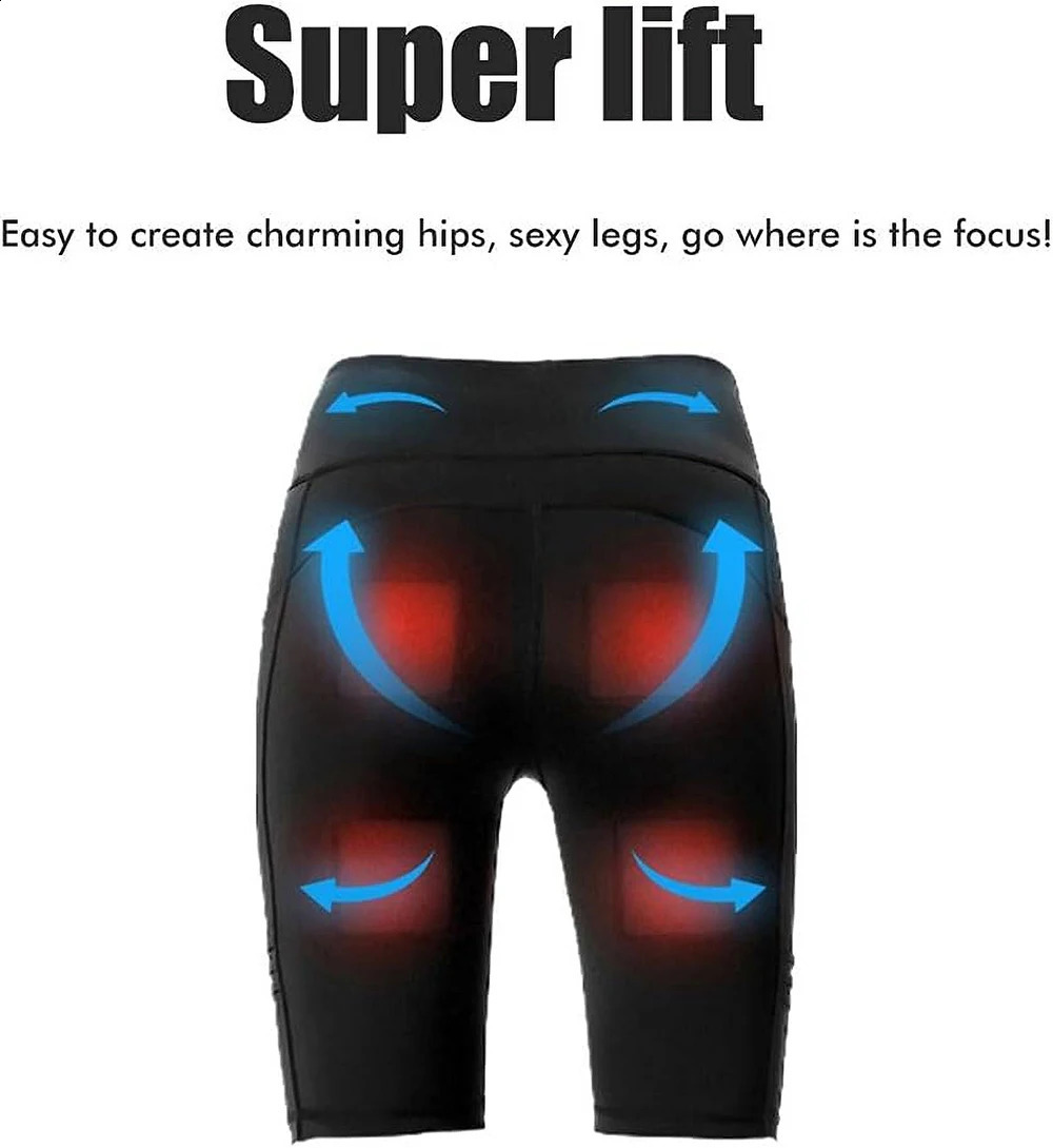 EMS Muscle Stimulation Massage Pants Leg Shaping Shorts Intelligent Slimming And Leg Slimming Yoga Pants USB Charging 240906
