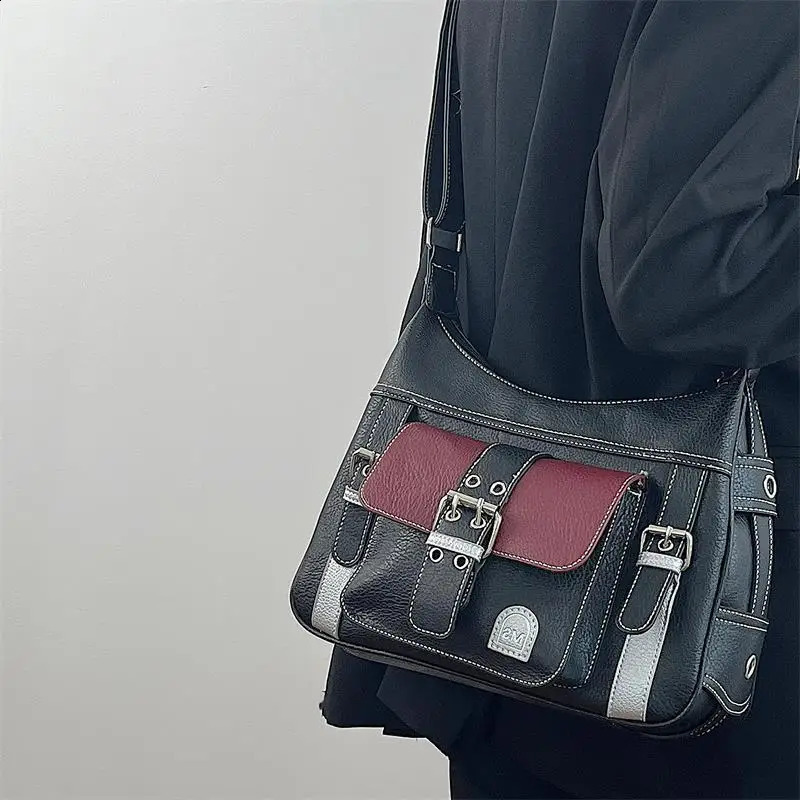Vintage High Quality PU Leather Shoulder Crossbody Bag Womens Large Capacity Messenger n Travel Handbag bolsa 240914