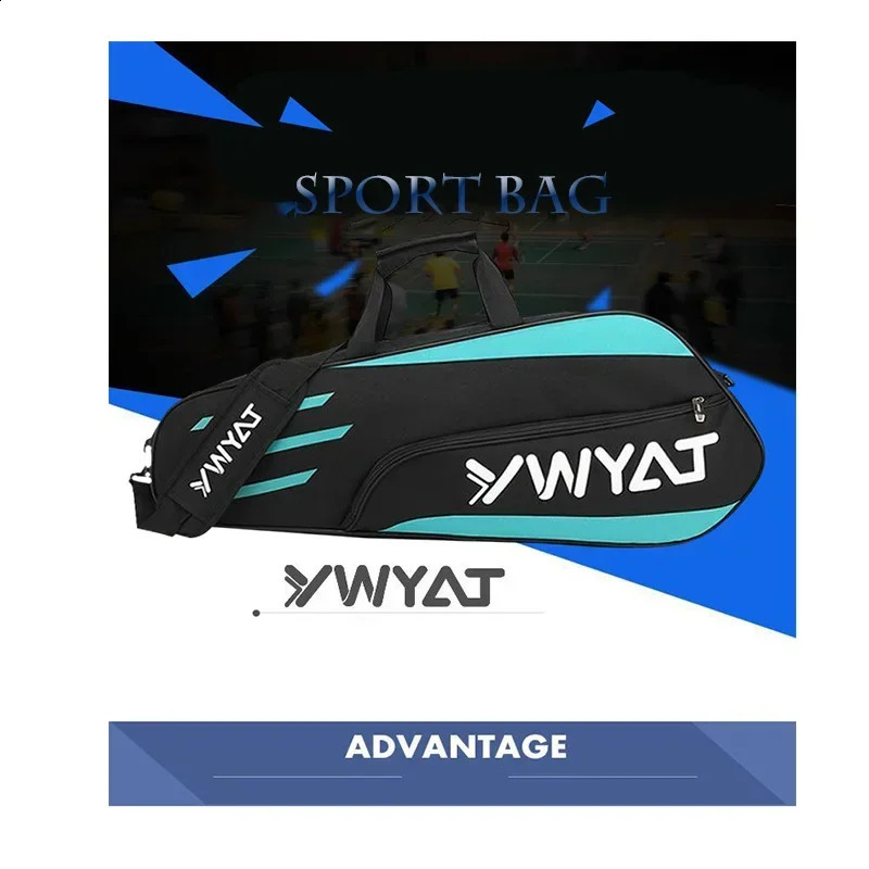 Badminton Bag Outdoor Sports Training Fitness Racket Bags Mens Large Capacity Nylon Waterproof Racquet Backpack 240911