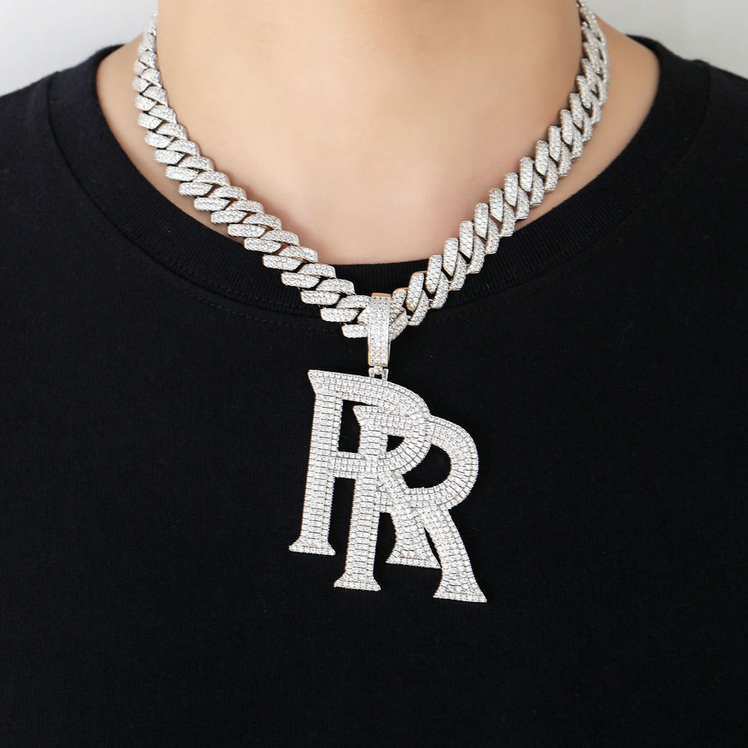 Hip Hop Jewelry Solid Sterling Sier Vvs Moissanite Dia Iced Out Custom Credit Card Pendant with Cuban Link Chain Free door-to-door delivery