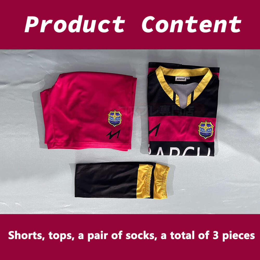 HOLOUN Blue Lock Anime FC Barcha Bachira Otoya Lavinho Cosplay Costume Wig Embroidery Football Uniform Halloween 3Pcs Set